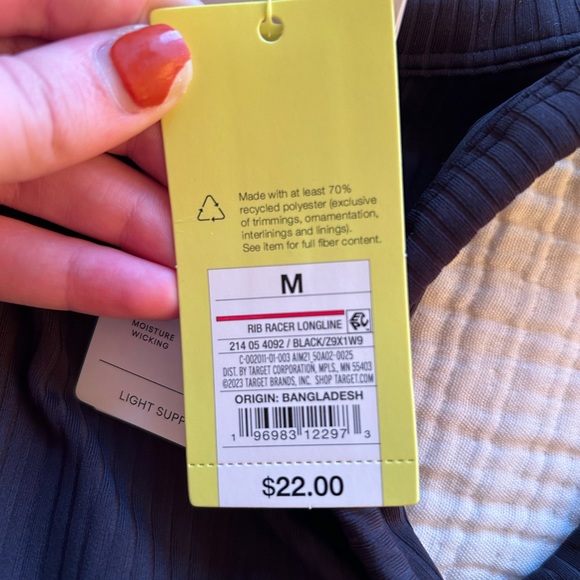 Target black racer back crop top - Picture 3 of 3